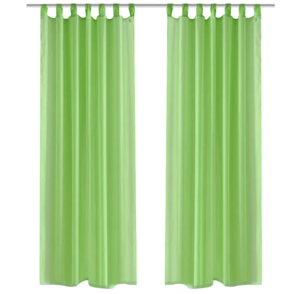 Gordijn Appelgroen 140x175 cm (2 stuks)