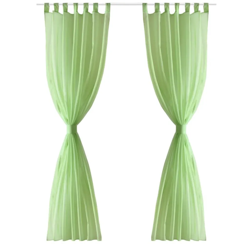 Gordijn Appelgroen 140x175 cm (2 stuks)