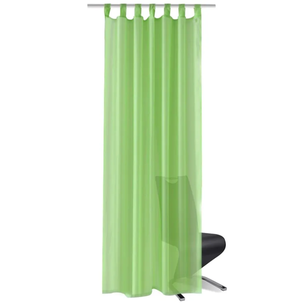 Gordijn Appelgroen 140x175 cm (2 stuks)