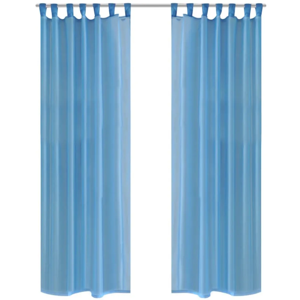 Gordijn Turquoise 140x175 cm (2 stuks)