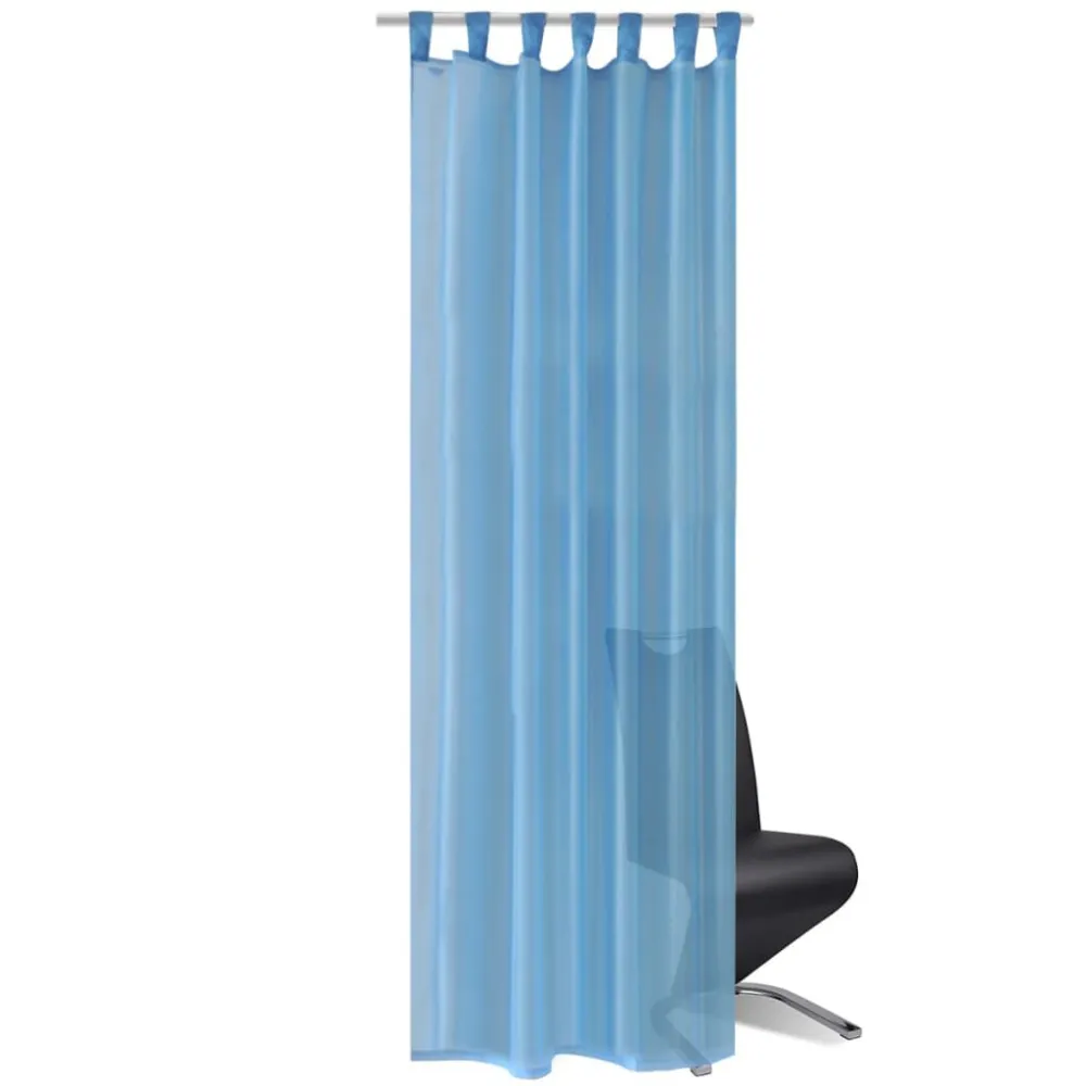 Gordijn Turquoise 140x175 cm (2 stuks)