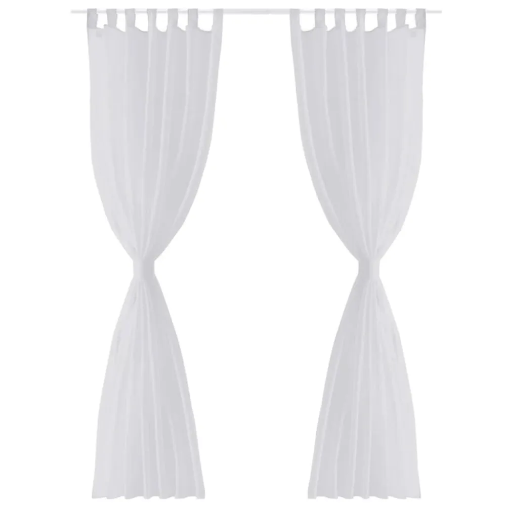 Gordijn Wit 140x175 cm (2 stuks)