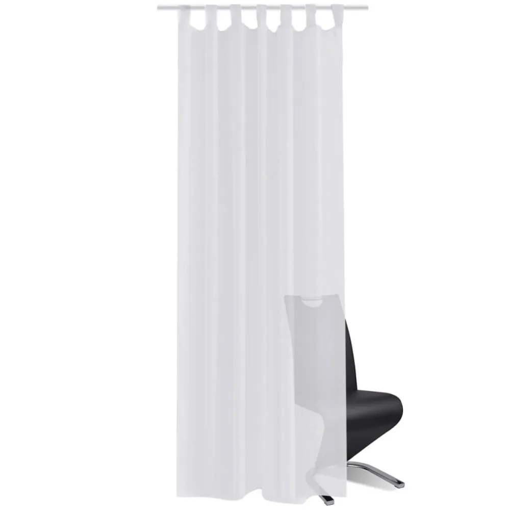 Gordijn Wit 140x175 cm (2 stuks)