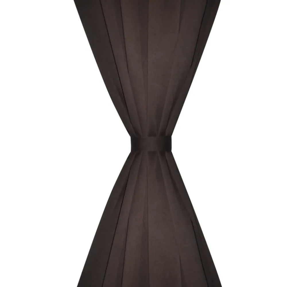 Gordijnen met gleuven 135 x 245 cm bruin 2 st