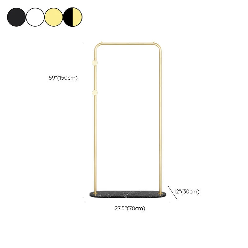 Gorgeous Metal Clothes Hanger Duo Coat Hooks Coat Rack Marble Bottom 20l
