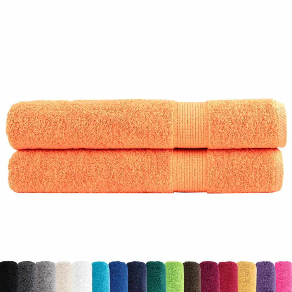 Handdoeken SOLUND 2 st 600 g/m² 100x200 cm oranje