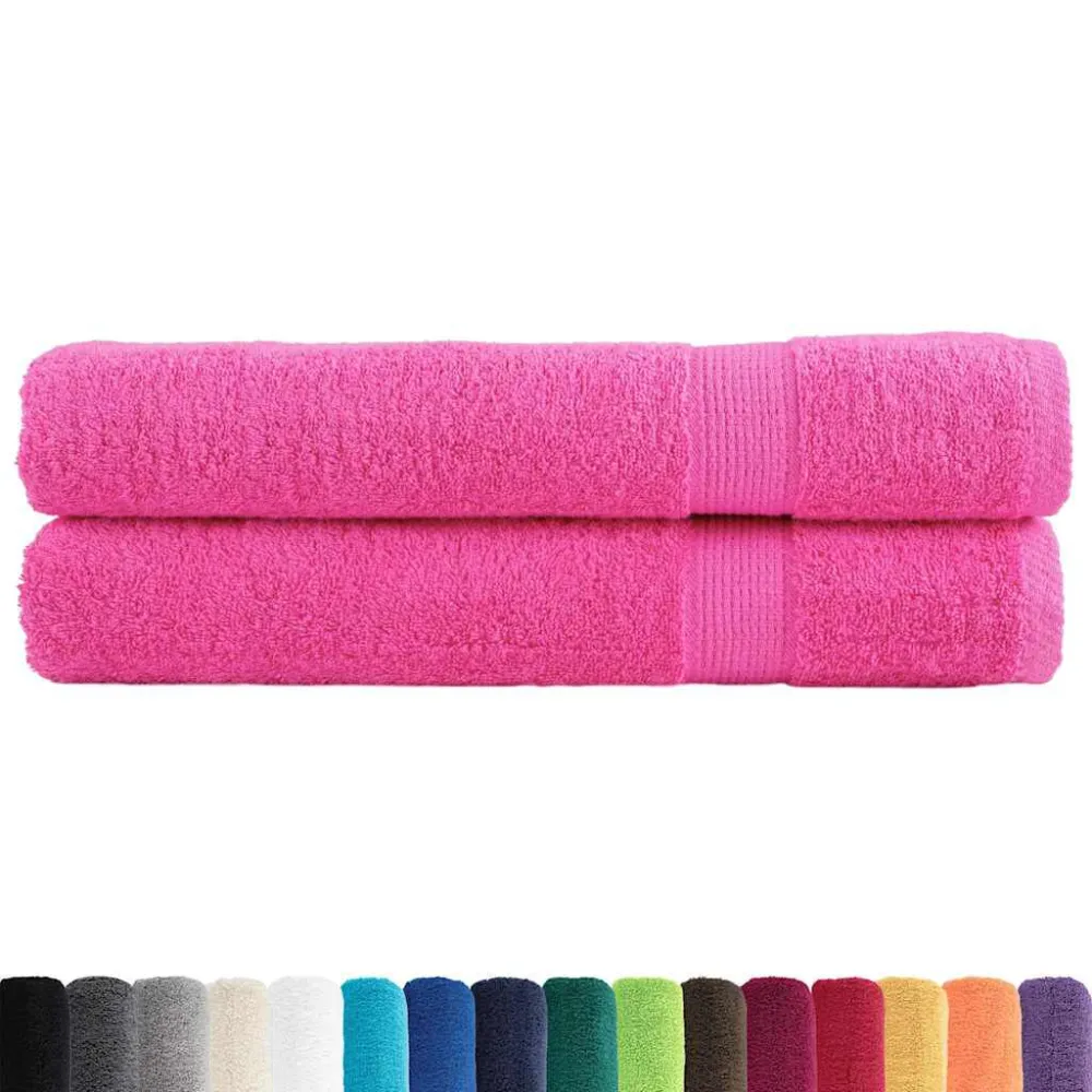 Handdoeken SOLUND 2 st 600 g/m² 100x200 cm roze