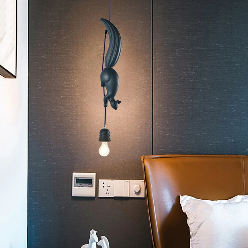 Hars Eekhoorn en Dennenappel Plafondlamp Art Decor 1 Lamp Hanglamp voor Eetkamer