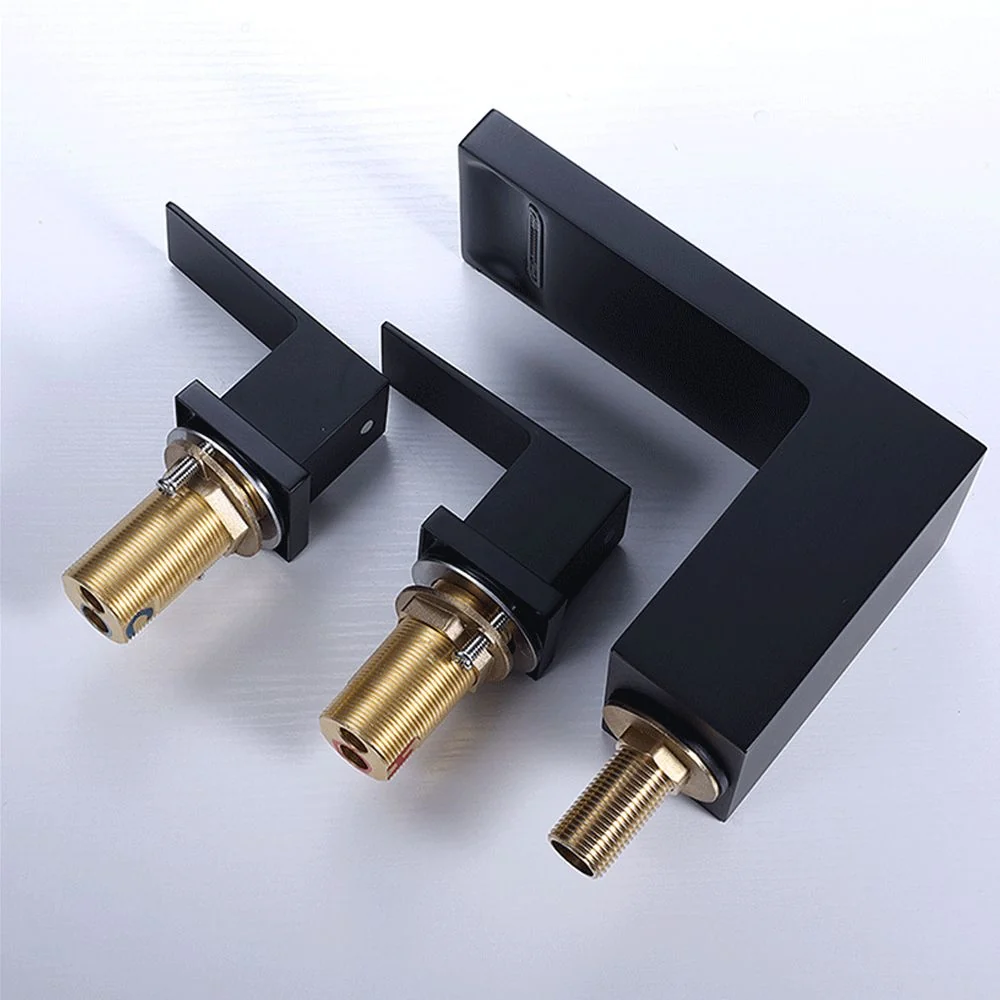 Hedendaags Bathroom Faucet Rod Two-handle Waterfall Bathtub Faucet Chrome