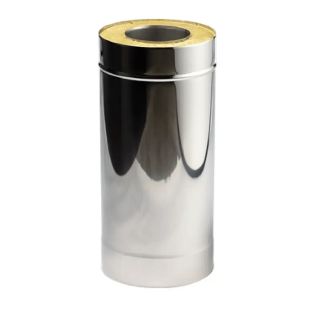 HUUM 1.64ft Double-wall, Insulated Sauna Stove Chimney Extension Stainless Staal | HK004-02