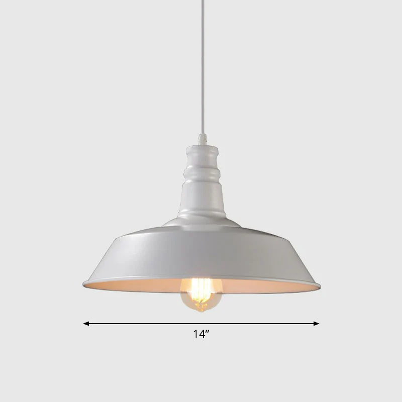 Ijzer Dome Shade Hanglamp Eenvoud 1 Lamp Restaurant Hanglamp