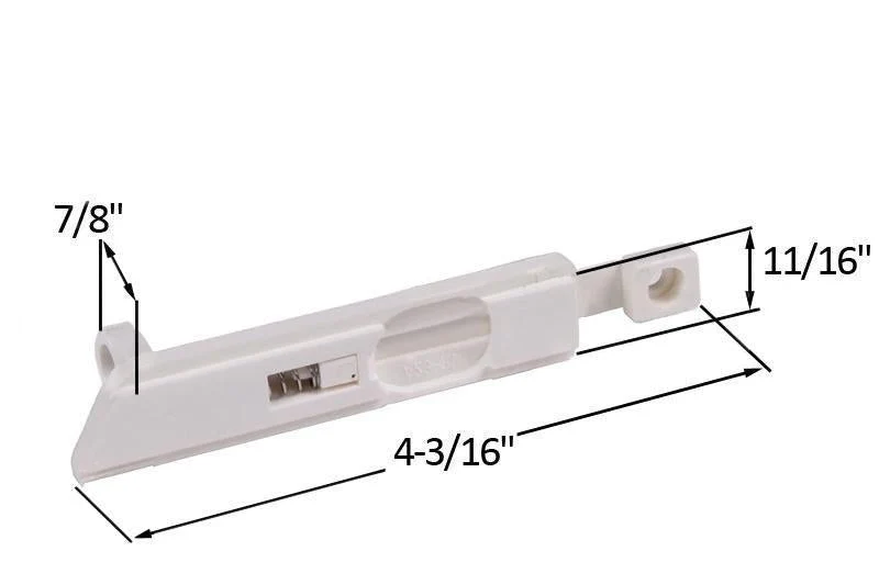 Individueel Hung Sliding Window 4-3/16" White Tilt Latch - Left