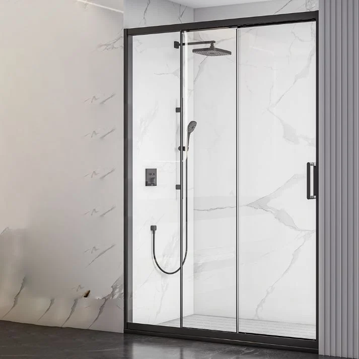 Individueel Sliding Semi-Frameless Shower Doors Tempered Shower Bath Door Silver