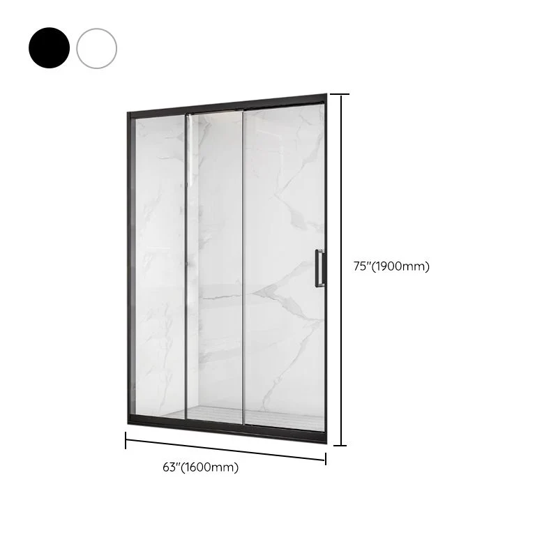 Individueel Sliding Semi-Frameless Shower Doors Tempered Shower Bath Door Silver
