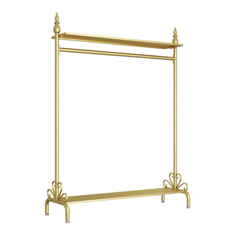 Industrial Metallic Coat Hanger Free Standing Tweeling Shelves Coat Rack Living Room 39l