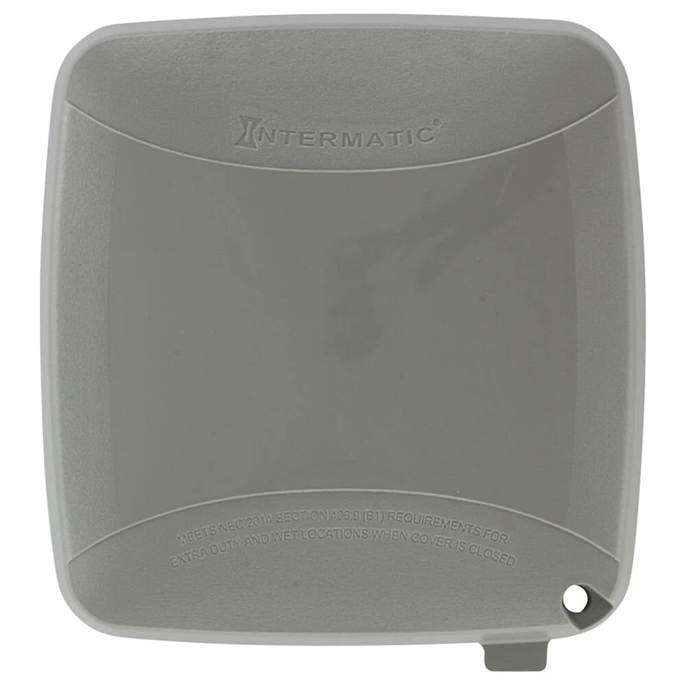 Intermatic - WP5225G - Extra-Duty Plastic -Use Weatherproof Cover, Double-Gang, Vrt, 2.75" Grauw