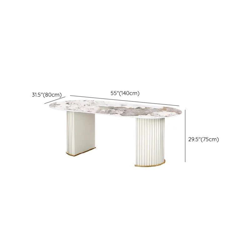 Iron Double Pedestal Dining Table Actueel Oval Dining Table Dining Room 55