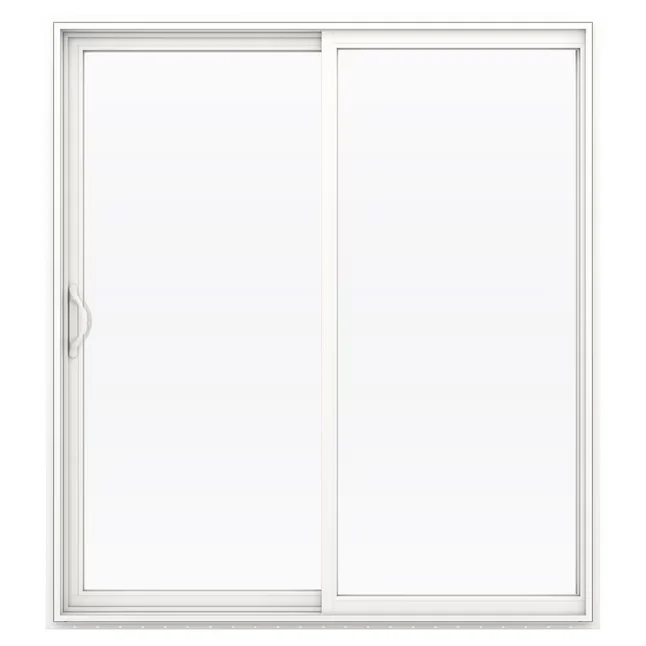 JELD-WEN 72- x 80- Low-e Argon Ivoor Vinyl Sliding Left-Hand Sliding Double Patio Door