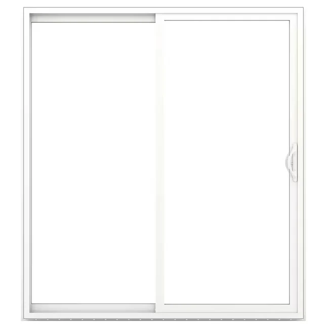 JELD-WEN 72- x 80- Low-e Argon Ivoor Vinyl Sliding Left-Hand Sliding Double Patio Door