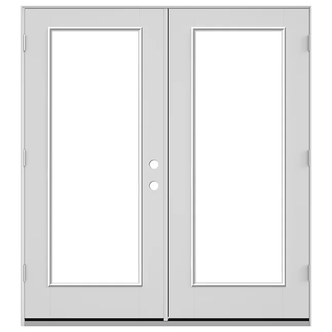 JELD-WEN 72- x 80- Low-e Primed Fiberglass French Right-Hand Inswing Dubbel Patio Door