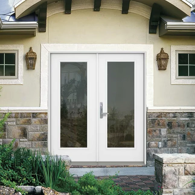 JELD-WEN 72- x 80- Low-e Primed Fiberglass French Right-Hand Inswing Dubbel Patio Door