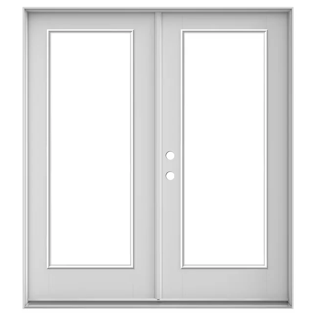 JELD-WEN 72- x 80- Low-e Primed Fiberglass French Right-Hand Inswing Dubbel Patio Door