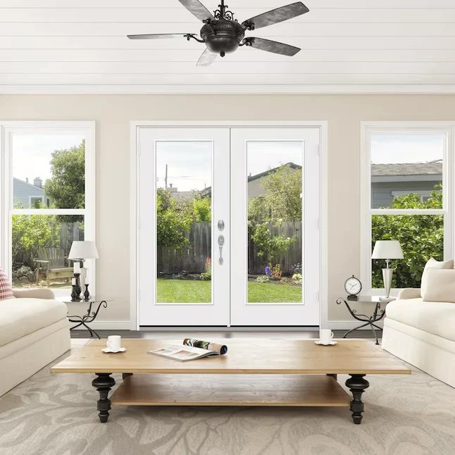 JELD-WEN 72- x 80- Low-e Primed Fiberglass French Right-Hand Inswing Dubbel Patio Door
