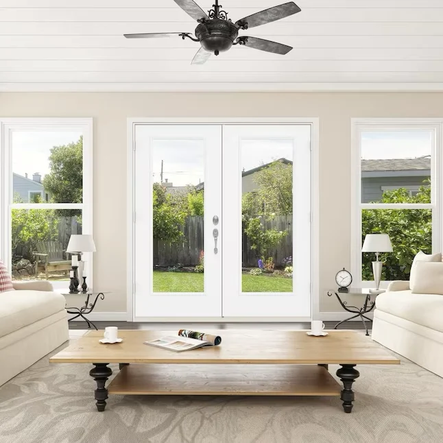 JELD-WEN 72- x 80- Low-e Primed Rvs French Right-Hand Inswing Double Patio Door