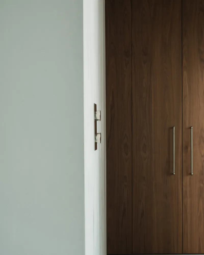 Kew Dubbele 2x verticale dimmer - Gepolijst Nikkel Regular
