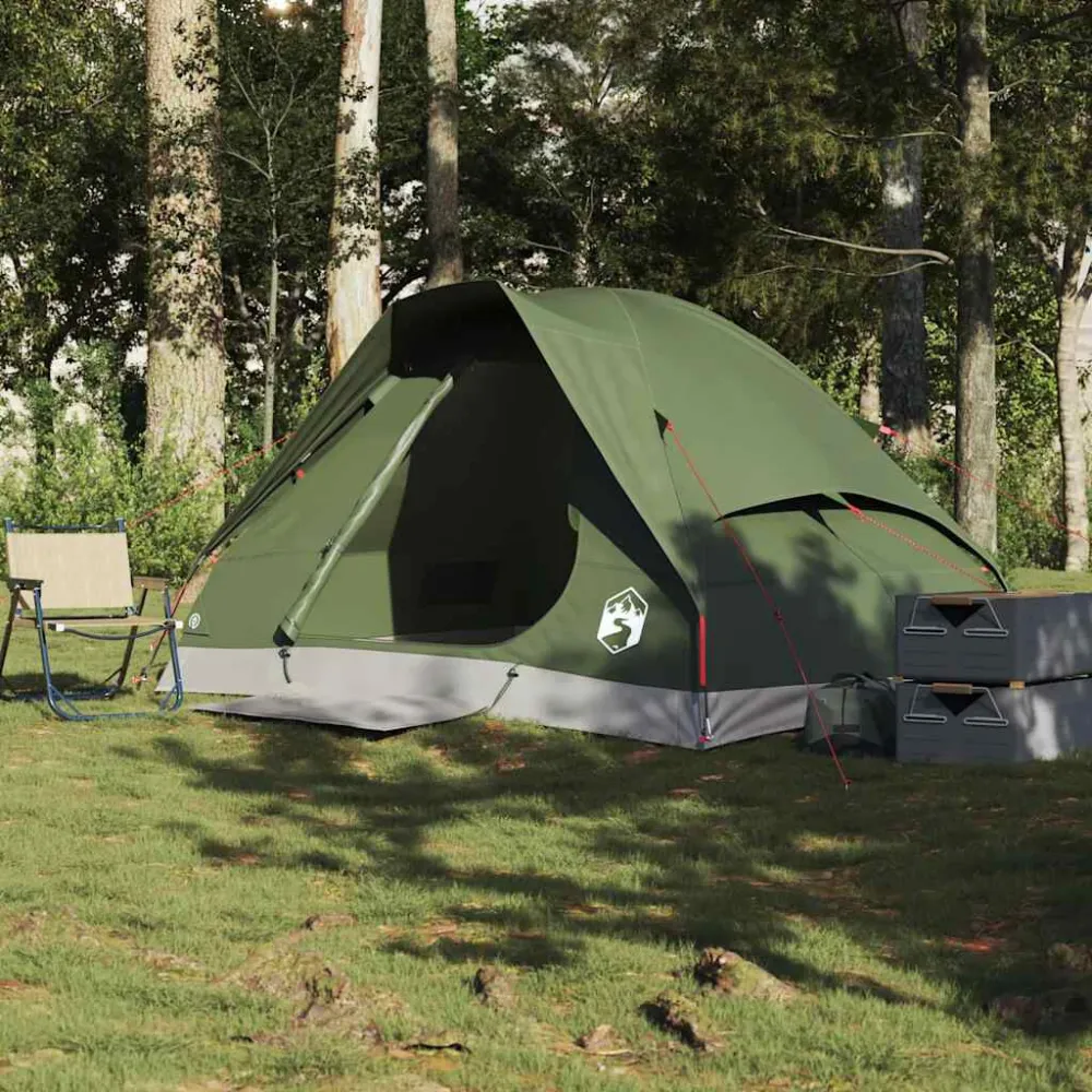 Koepeltent 2-persoons waterdicht olijfgroen