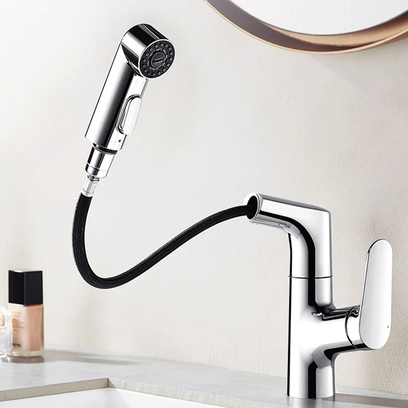 Lever Handles Sink Faucet Single Hole Chrome Geel koper Bathroom Sink Faucet