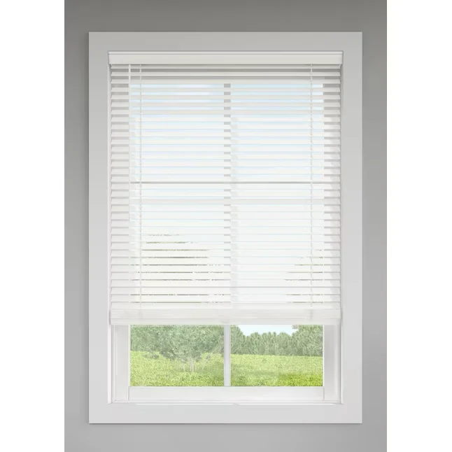 LEVOLOR Trim+Go 2- Slat Width 31- x 72- Zonder snoer White Faux Wood Room Darkening Horizontal Blinds