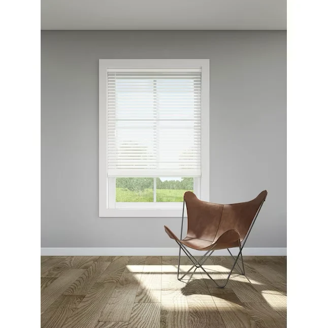 LEVOLOR Trim+Go 2- Slat Width 59- x 48- Cordless Wit Faux Wood Room Darkening Horizontal Blinds