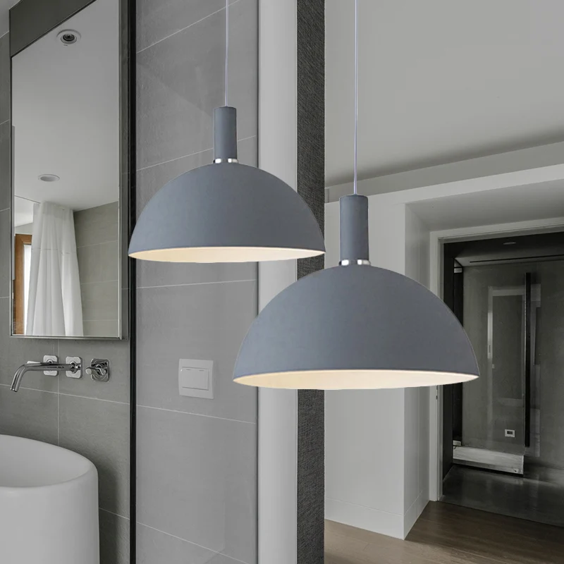 Lichtmetaal Hemisphere Pendant Lamp One Light Contemporary Pendant Light Dining Room Black