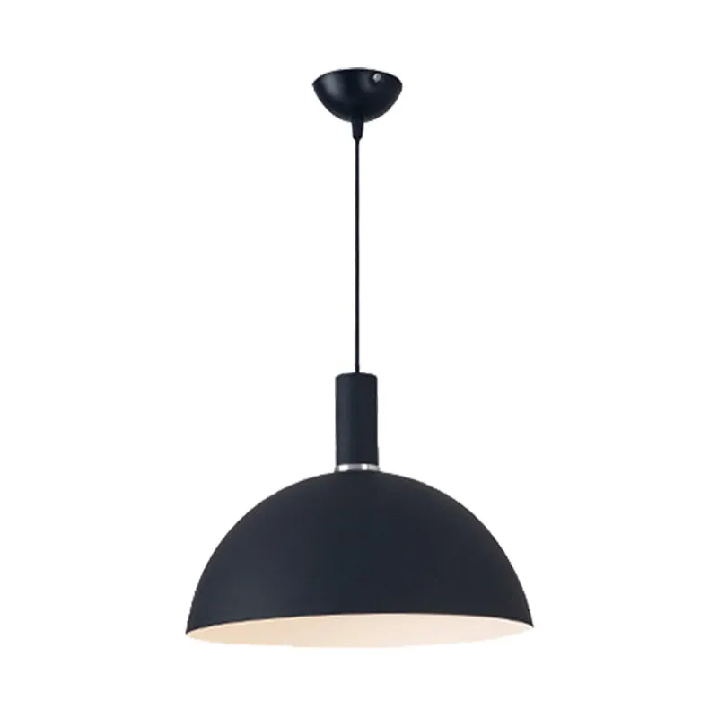 Lichtmetaal Hemisphere Pendant Lamp One Light Contemporary Pendant Light Dining Room Black