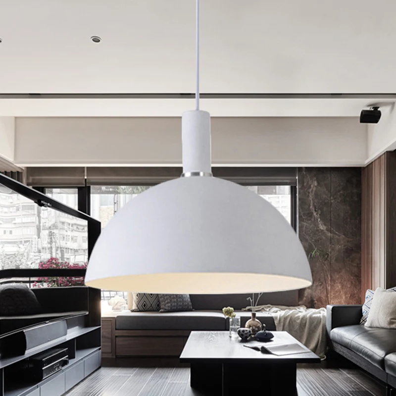 Lichtmetaal Hemisphere Pendant Lamp One Light Contemporary Pendant Light Dining Room Black