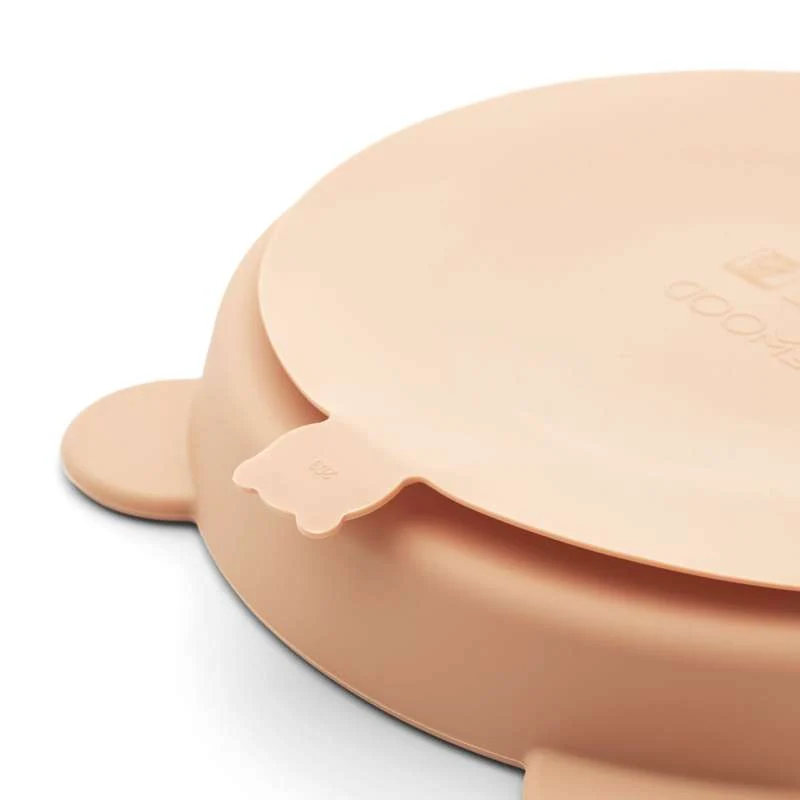 Liewood Stacy Skridsikker Ruminddelt Tallerken - 2-Pak - Mustard/Tuscany Rose Mix