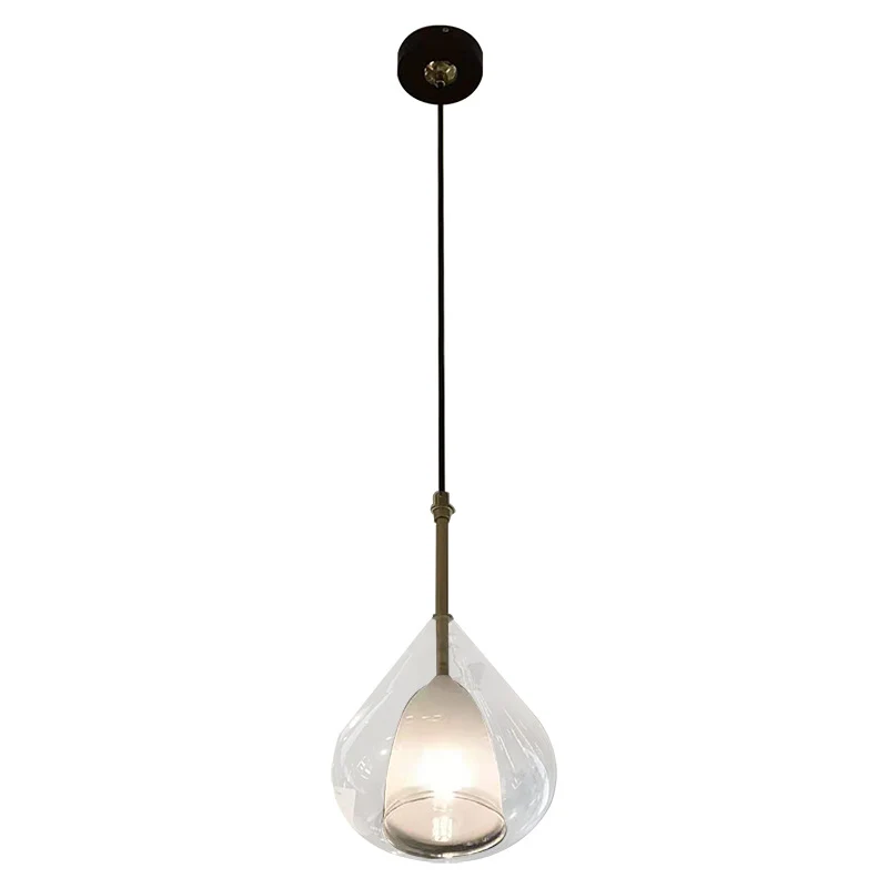 1 Light Hanging Pendant Lights Modern Tweemaal Glass Teardrop Pendant Lighting Living Room Gold