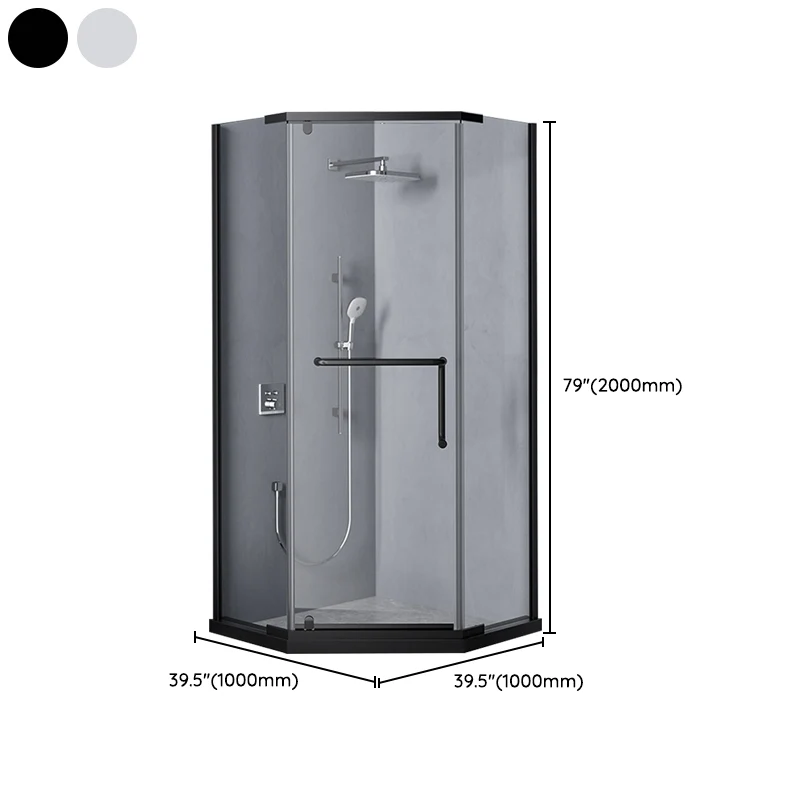 Linear Sliding Double Handles Shower Enclosure Metalen Semi-Frameless Shower Enclosure 39l