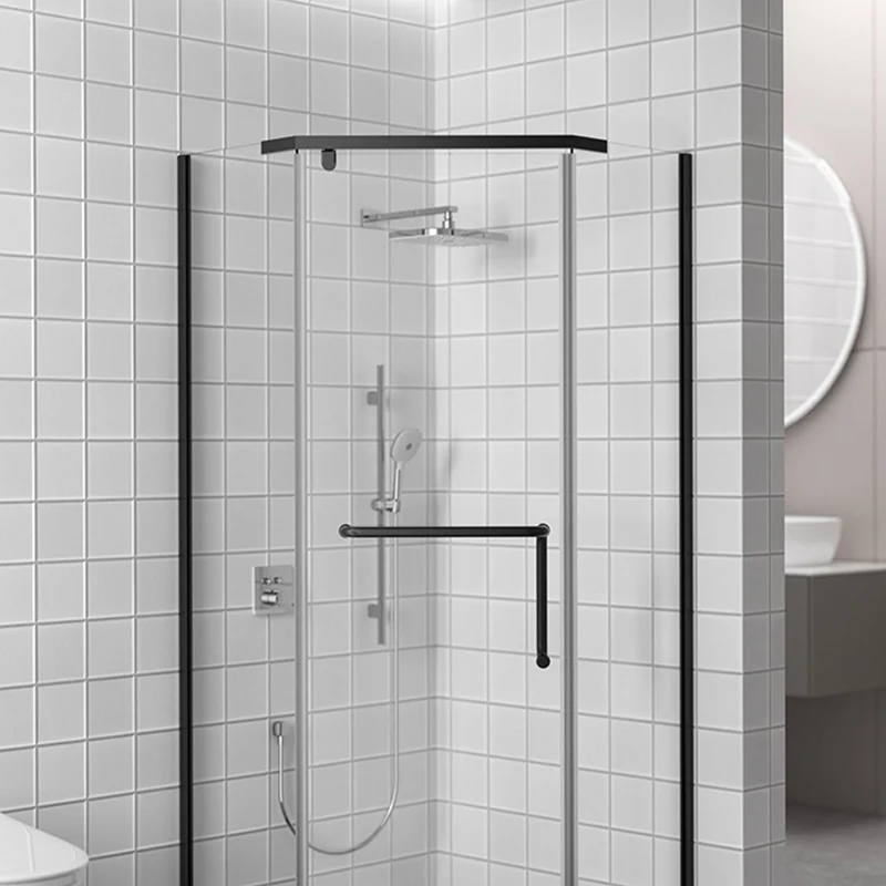 Linear Sliding Double Handles Shower Enclosure Van metaal Semi-Frameless Shower Enclosure 39l
