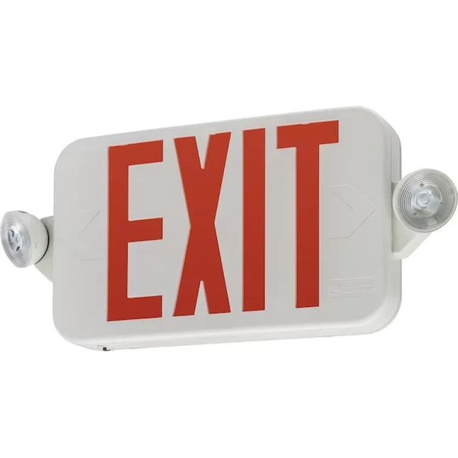 Lithonia Lighting ECRG Series 2-Watt 120-277-Volt LED Melkwit Hardwired Exit Light Red/Green Lights