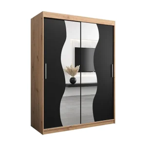 MADRYT KLEDINGKAST MET SCHUIFDEUREN 200/150/62 2 deuren (artisan/zwart)