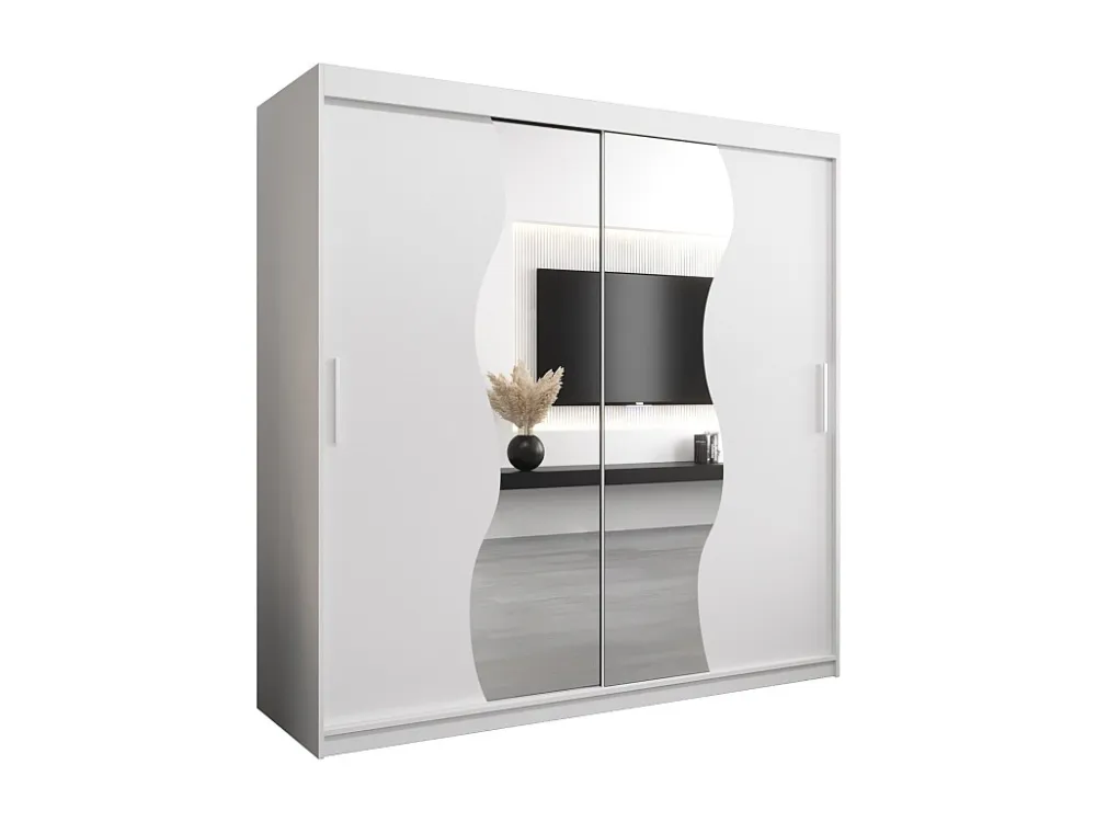 MADRYT KLEDINGKAST MET SCHUIFDEUREN 200/200/62 2 deuren (wit/wit)