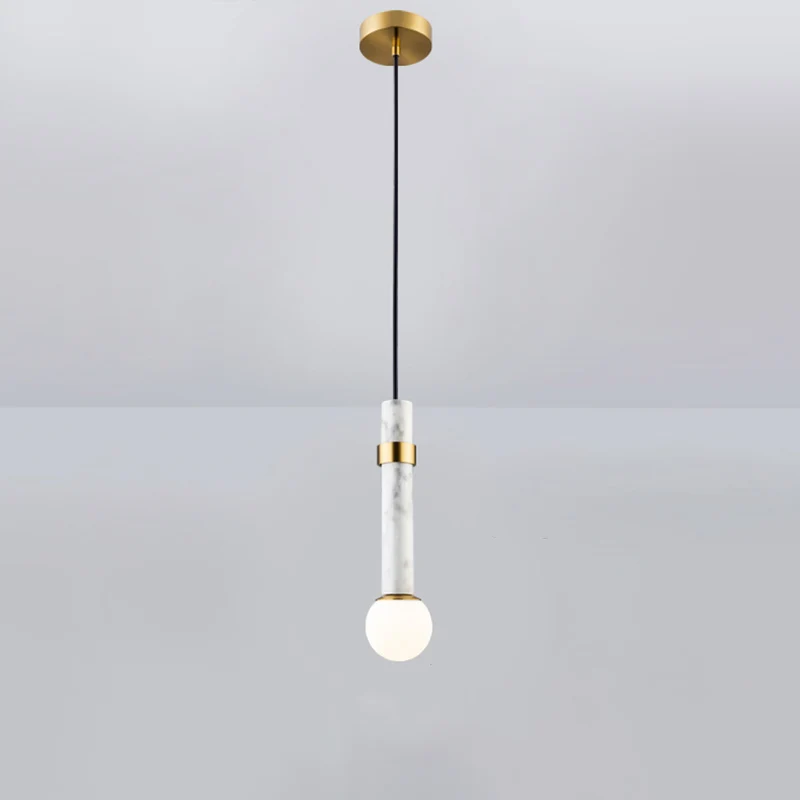 Marmeren cilindrische schaduw ophanglamp Eenvoud Enkele hanglamp