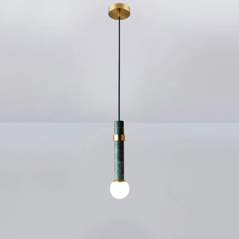 Marmeren cilindrische schaduw ophanglamp Eenvoud Enkele hanglamp