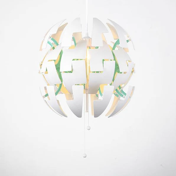 Metallic Exploding Pendant Hanging Light Individueel Light Contemporary Suspension Lamp Green/Orange/White White