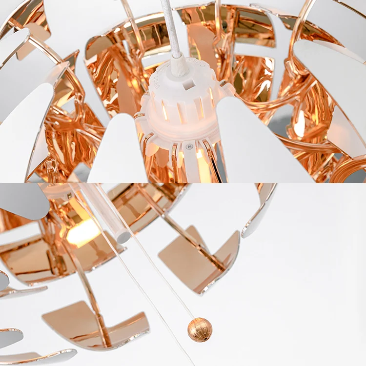 Metallic Exploding Pendant Hanging Light Individueel Light Contemporary Suspension Lamp Green/Orange/White White