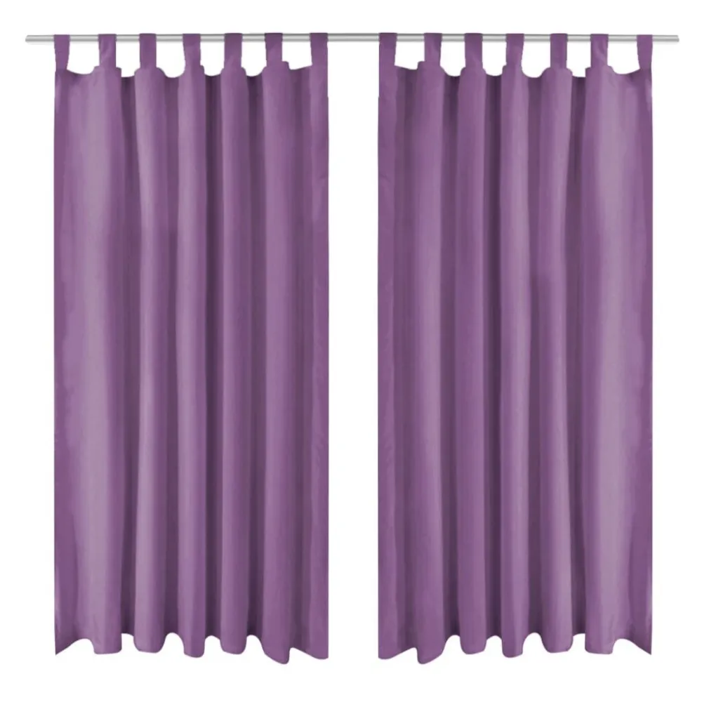 Micro-satijnen gordijnen met lussen 140x175 cm lila 2 st