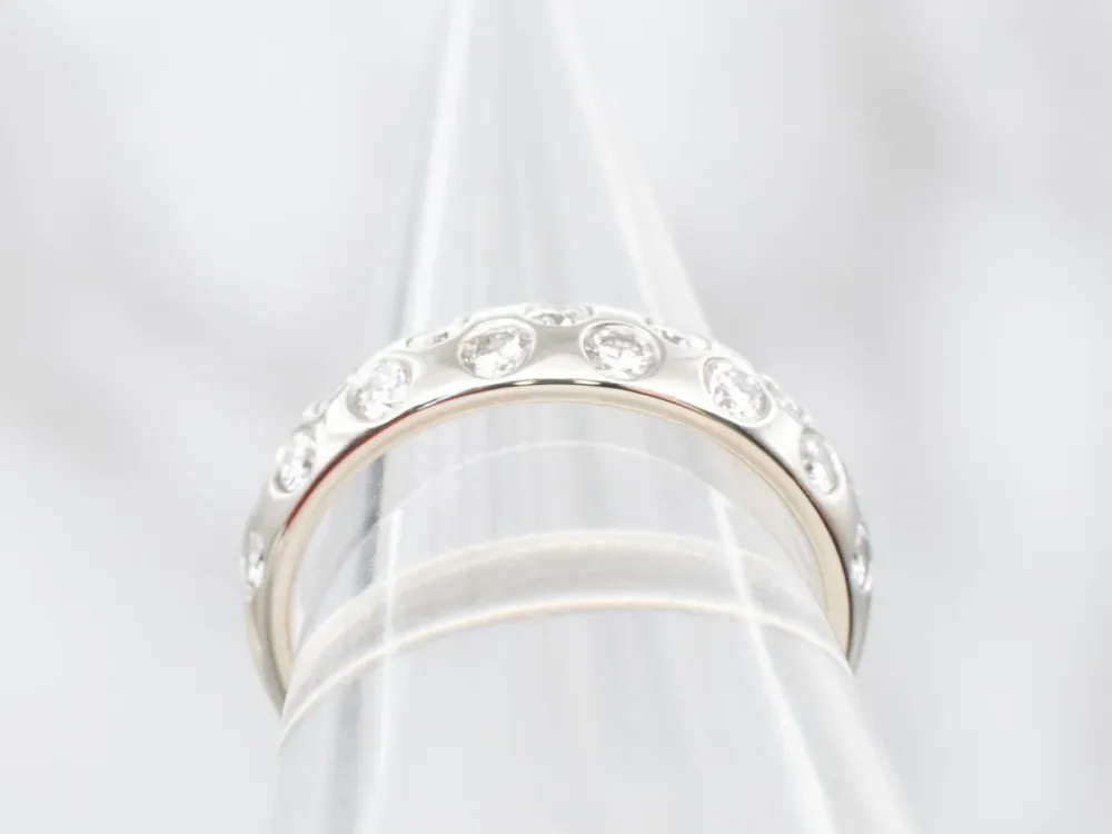 Modern Flush Set Tweemaal Row Diamond Band