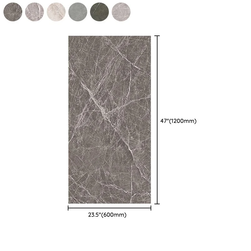 Modern Porcelain Singular Tile Marble Versierd Textured Wall Tile Gray